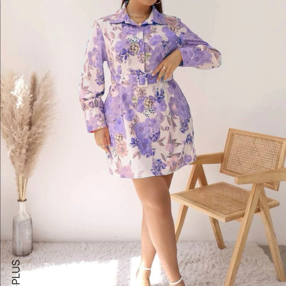 Lilac flower chic . Elegant. Daytime dress or nighttime